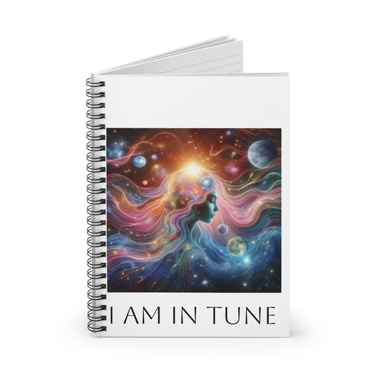 I AM IN TUNE; FEMININE;-Spiral Notebook - Ruled Line