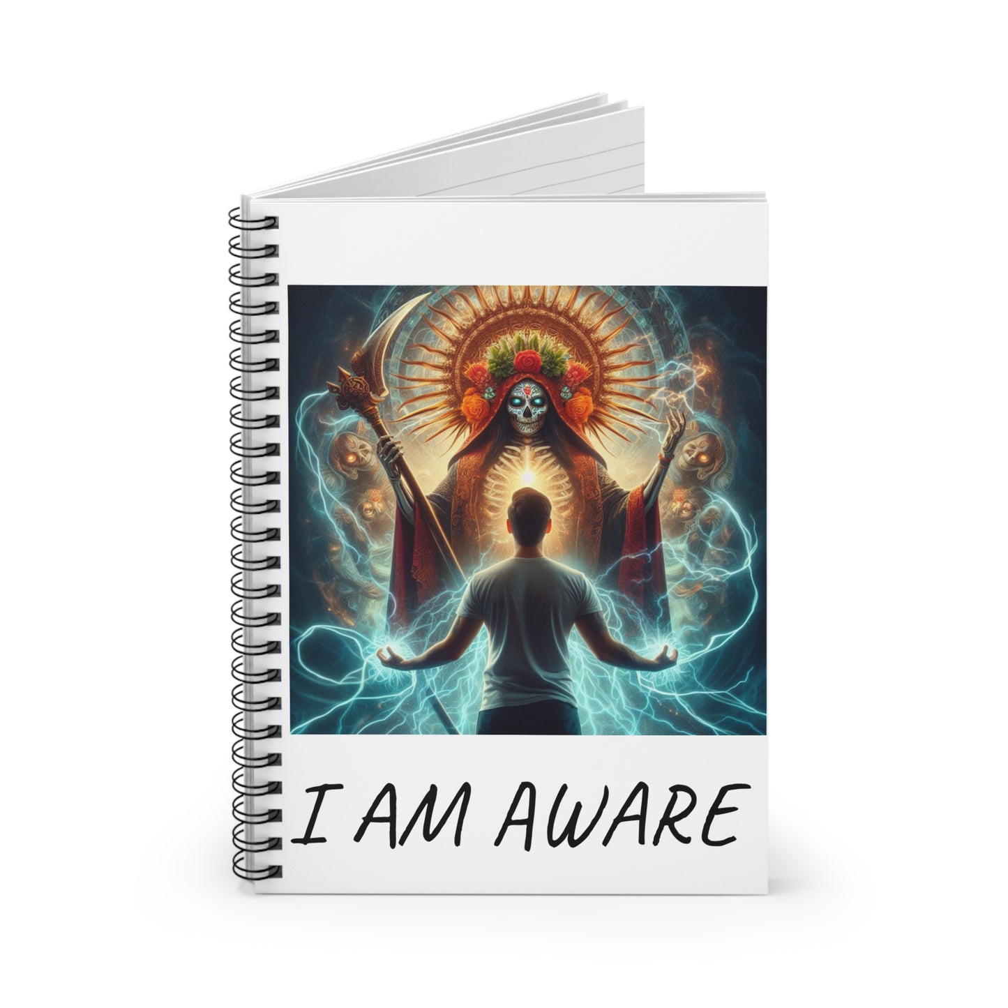 I AM AWARE ;MASCULINE; Spiral Notebook - Ruled Line