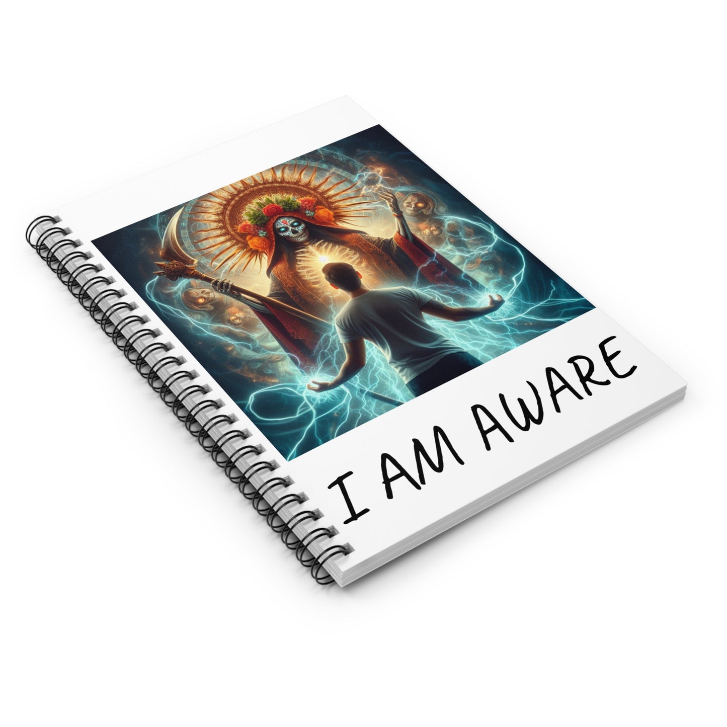 I AM AWARE ;MASCULINE; Spiral Notebook - Ruled Line