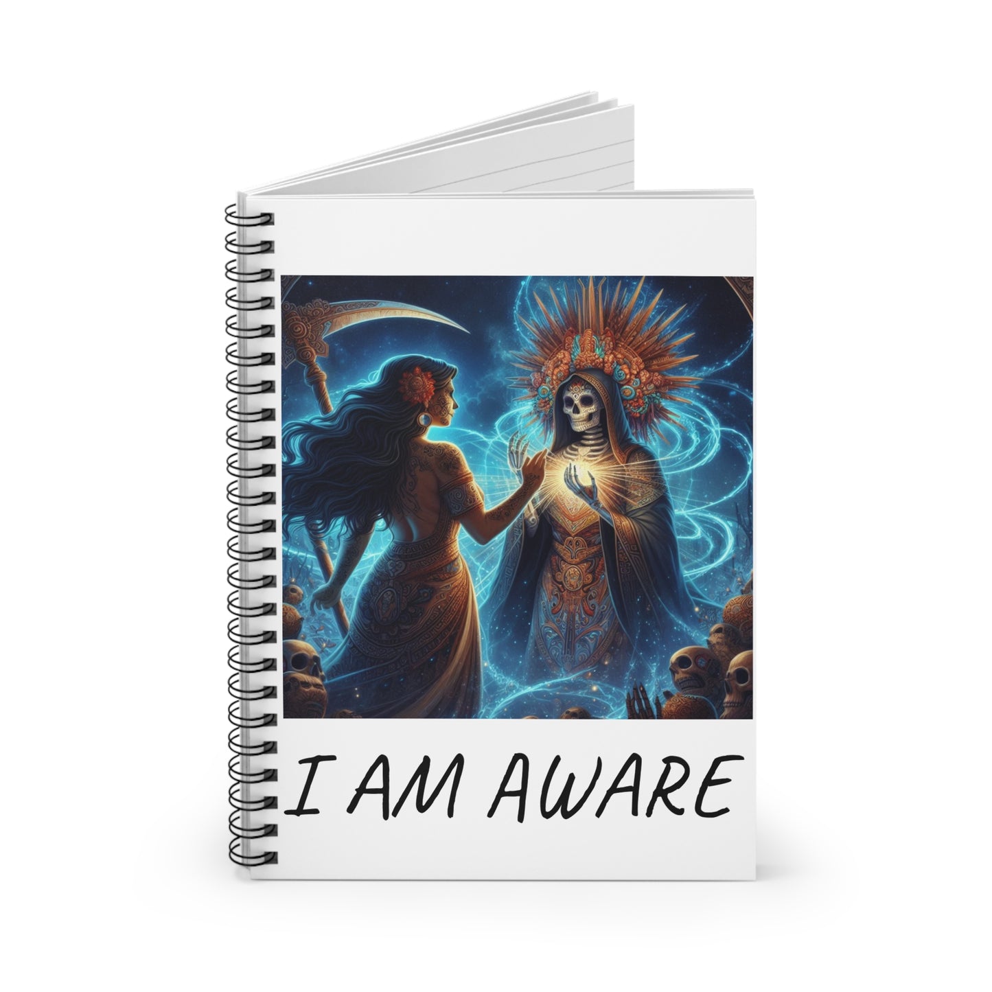 I AM AWARE; FEMININE; Spiral Notebook - Ruled Line